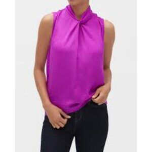 Banana Republic Womens Top Twist-Neck Purple Size XSP